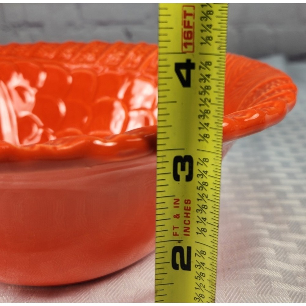 Arlington Designs Embossed Orange Fish VIBRANT & Festive Bowl Chips, Salads - Picture 5 of 5